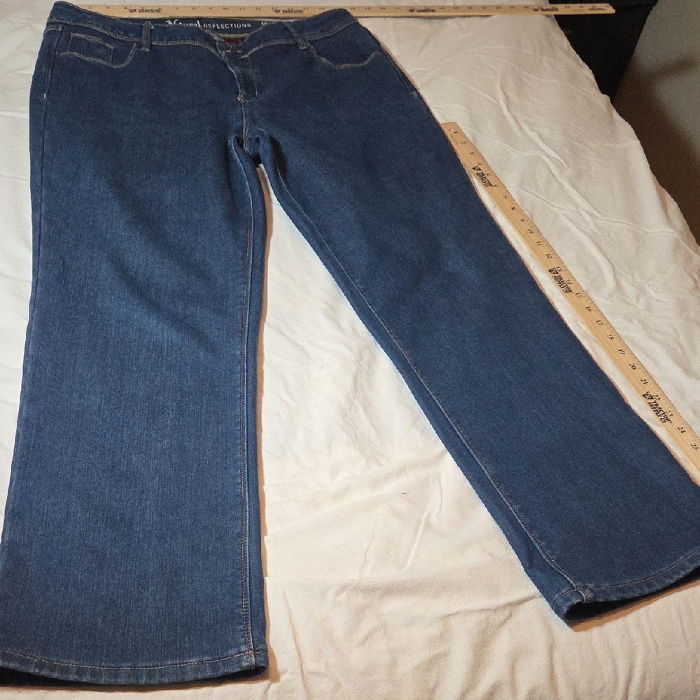 Natural Reflections Dark Blue Straight Leg Winter Jeans